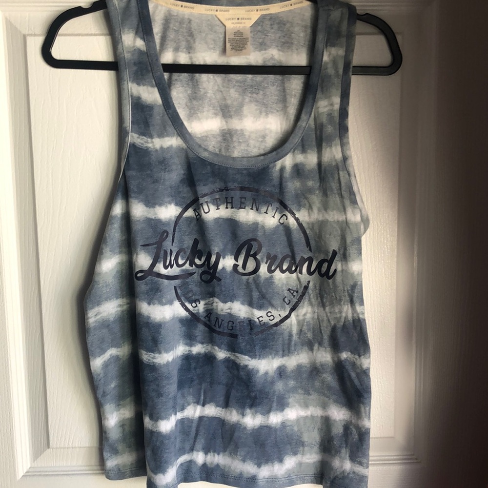 Lucky Brand Blue Tie Dye Tank